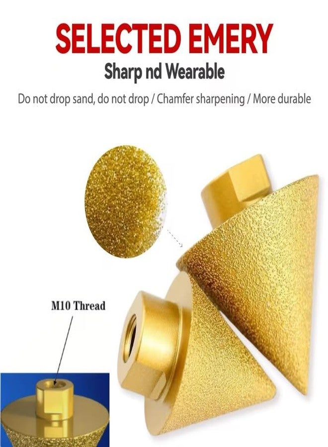 XSteez 50MM Diamond Beveling Chamfer Bit, M10 Countersink Drill Bit, for Tile, Marble, Granite, Bevel Enlarge Hole Polishing - Image 3